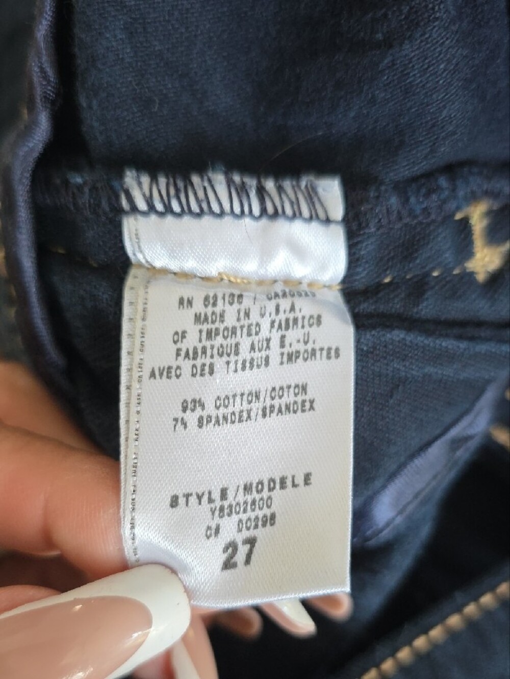 Guess Dark Navy Skinny Jeans with Contrast Stitching - Picture 8 of 9